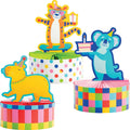 Centros de mesa Party Animals x3 capibara tigre koala 17x24.1cm | Primer cumpleaños Colombia