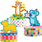 Centros de mesa Party Animals x3 capibara tigre koala 17x24.1cm | Primer cumpleaños Colombia