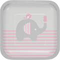 Plato baby girl elefante 17.7cm x 8 UND