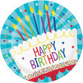 Plato fiesta Cake Birthday grande (22.2cm) x 8 UND
