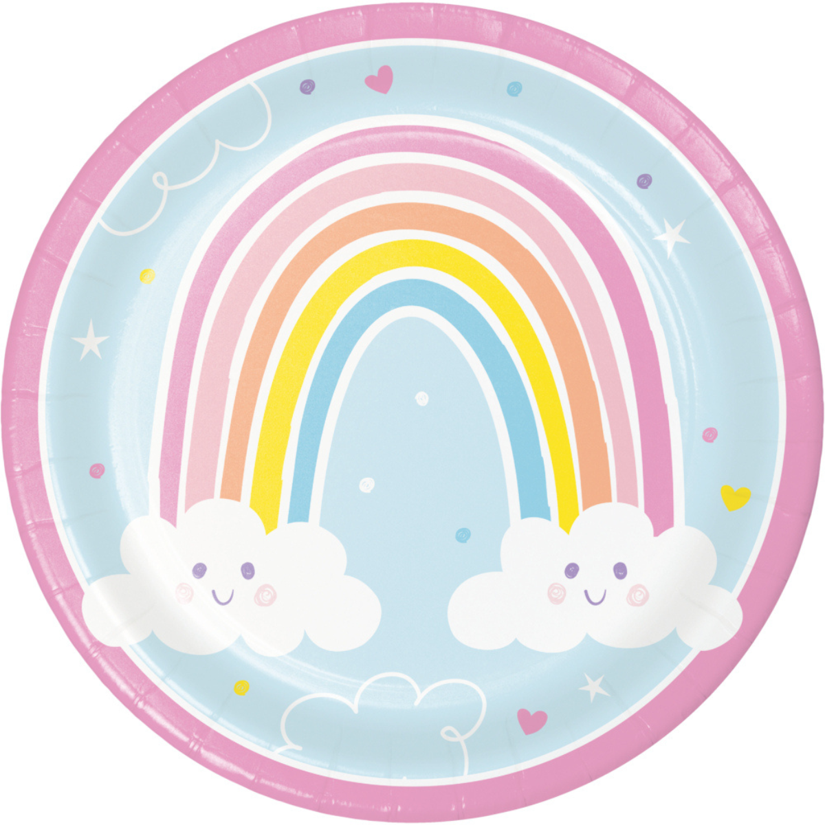 Plato fiesta Arcoiris Nubes x 22cm