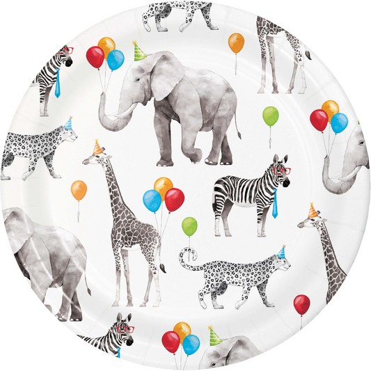 Plato fiesta animales safari (17.7cm) x 8 UND