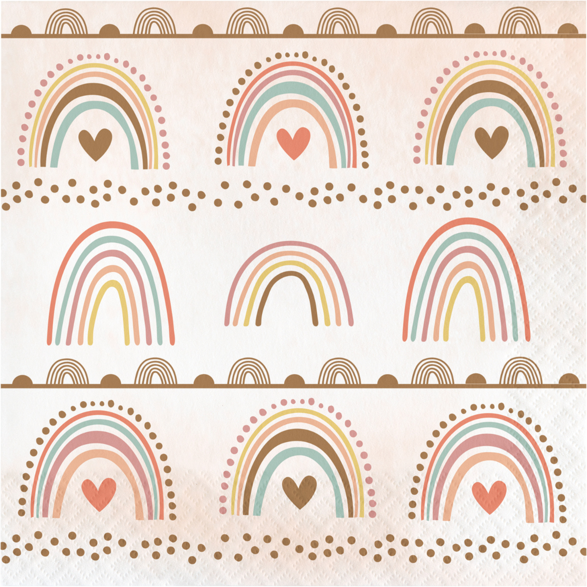 Servilleta grande Arcoiris boho x 16 UND