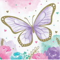 Servilleta pequeña fiesta Mariposa x 16 UND