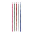 Velas largas de colores x 20 unid