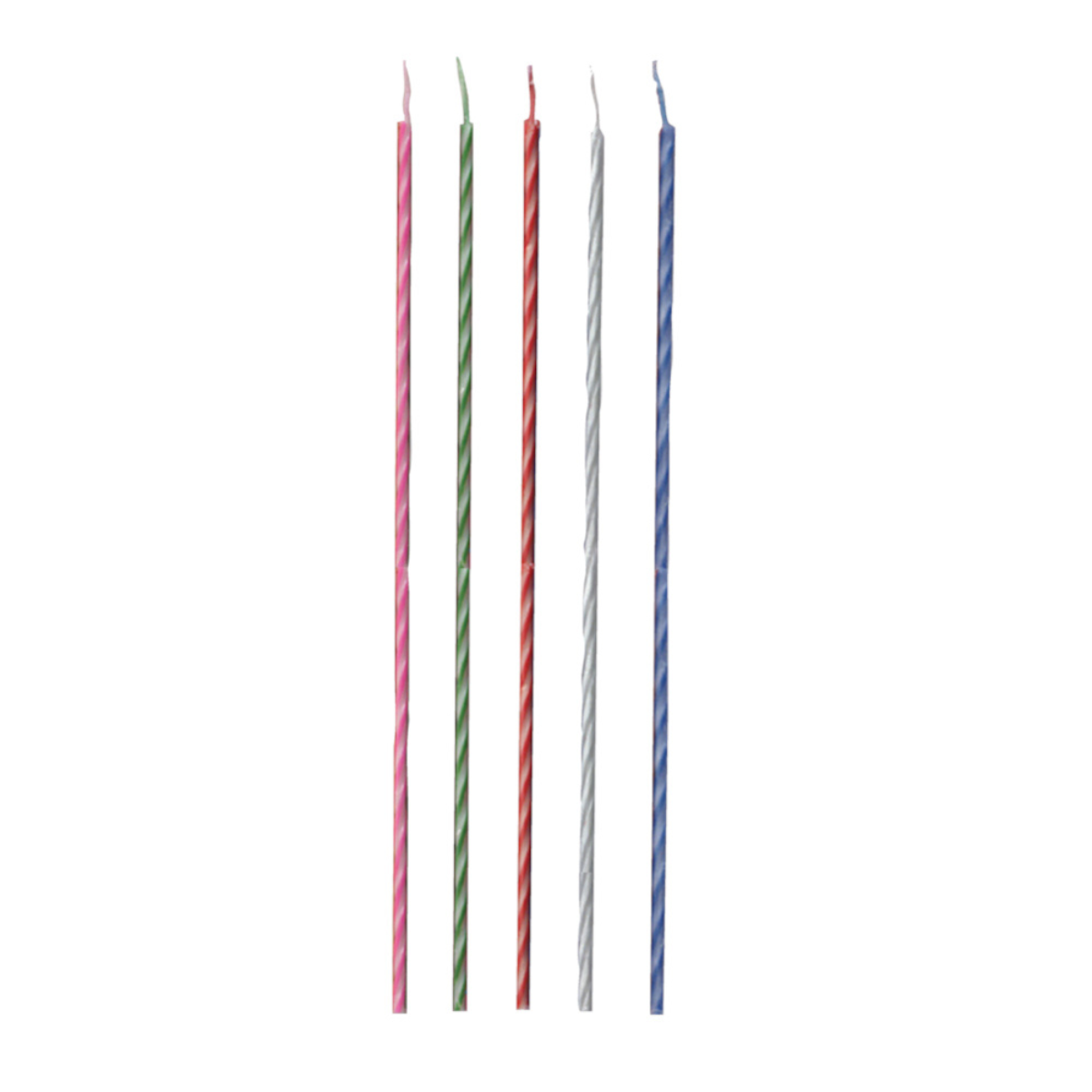 Velas largas de colores x 20 unid