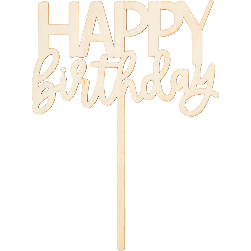 Decoración de torta con topper Happy Birthday de Expertibox Party Store