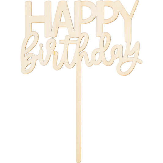 Decoración de torta con topper Happy Birthday de Expertibox Party Store