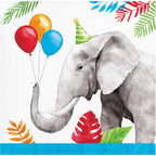 fiesta safari de cumpleaños servilletas elefante
