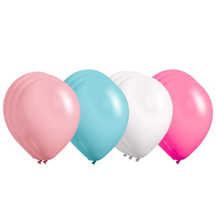 Globos tonos pastel rosa fucsia R12 x12 UND | Toque Final
