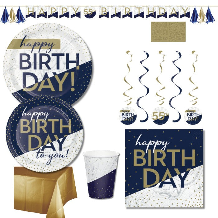 Kit de Fiesta cumpleaños adulto Lujo y Brillo