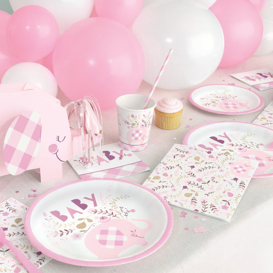 Kit Baby Shower Baby Girl Elefante floral