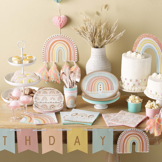 Kit Baby Shower Arcoiris Boho