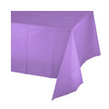 mantel plastico rectangular morado para mesa de fiesta