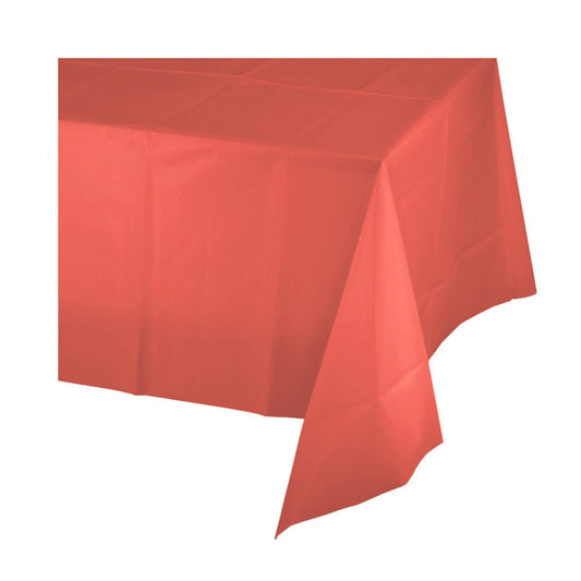 mantel plastico rectangular rojo granate para mesa de fiesta