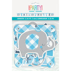 Banderín Baby Shower Baby Boy Elefante x 1 UND