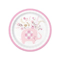 Plato Baby Girl Elefante Floral 17.7cm x 8 UND