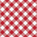 Servilleta grande con diseño de cuadros rojos y blancos, ideal para picnic o barbacoas al aire libre. Paquete de 16 unidades, material resistente.