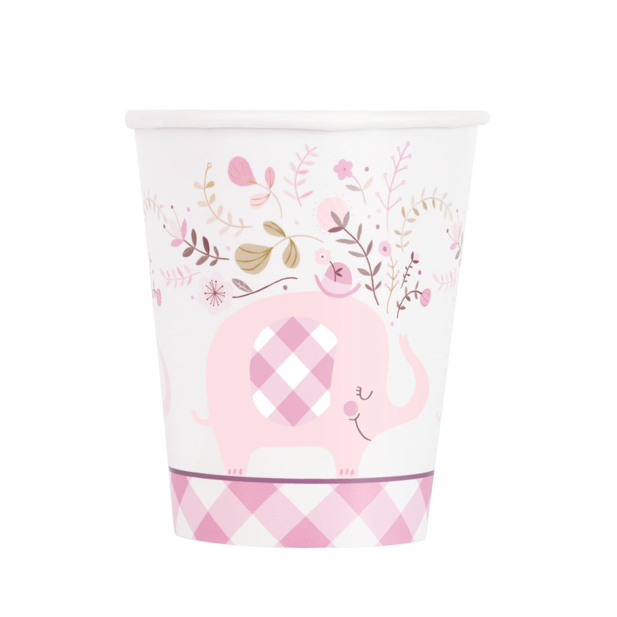 Vasos Baby Girl Elefante 9onz x 8 UND