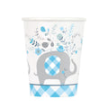 vasos baby shower niño con motivo de elefante diseño original y moderno