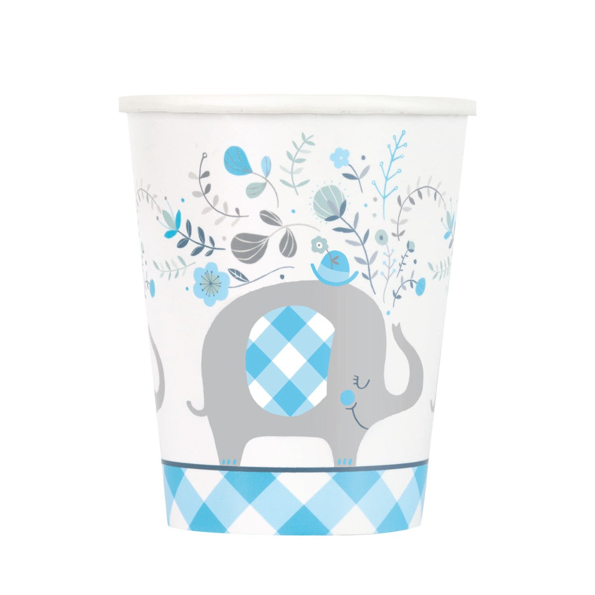 vasos baby shower niño con motivo de elefante diseño original y moderno
