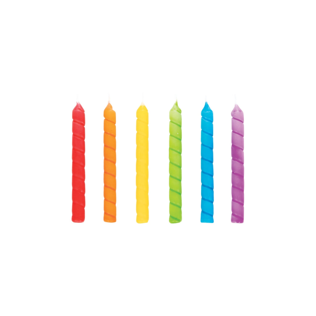 Velas de cumpleaños | espiral multicolor x 12 unid