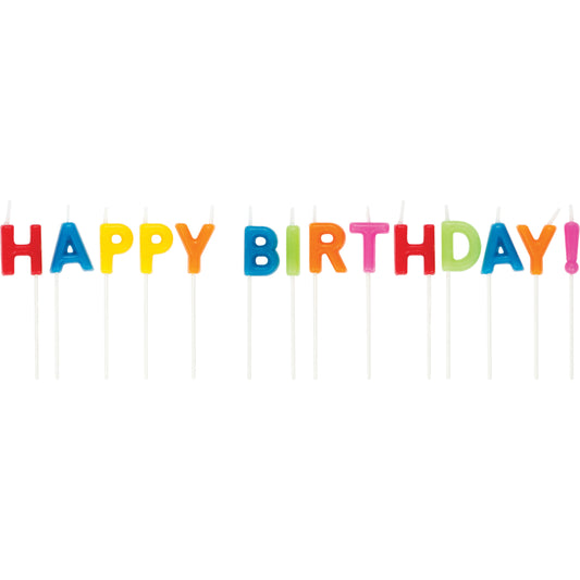 Velas Happy Birthday Multicolor